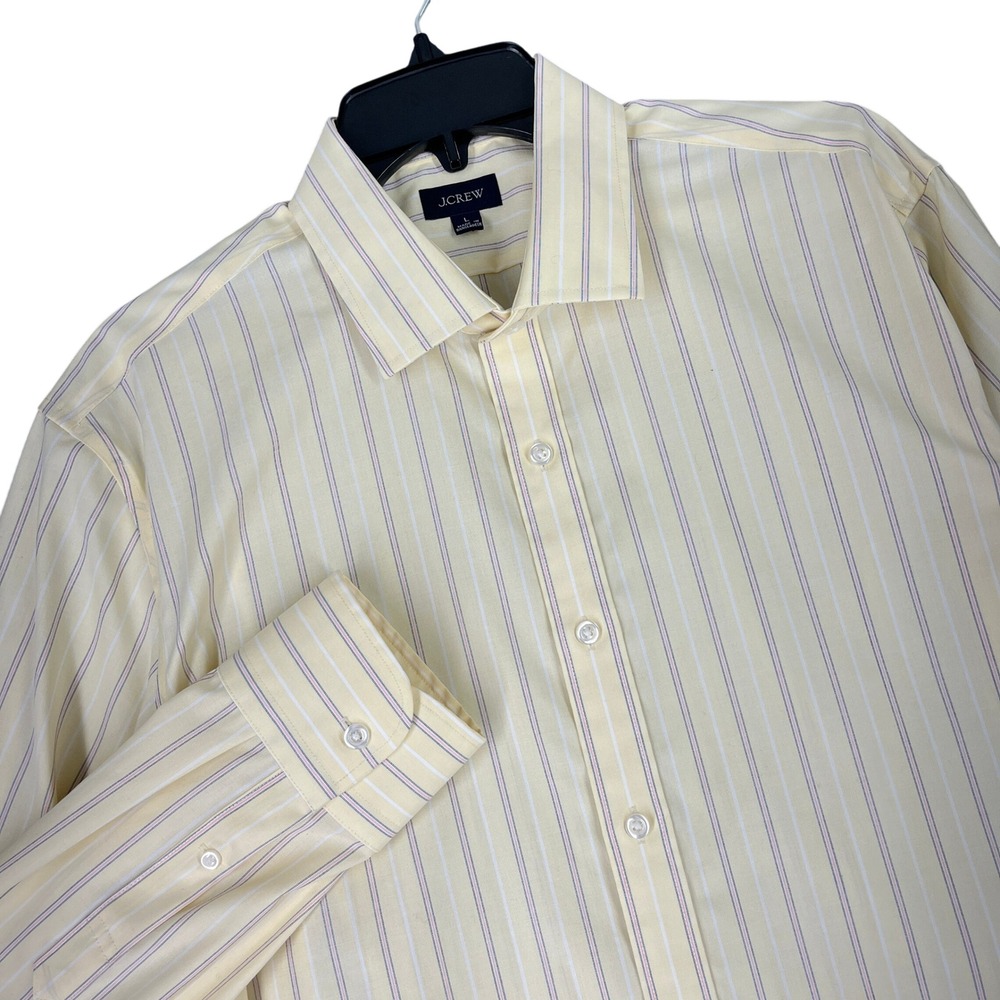 J.Crew Button Down Dress Shirt Mes L Slim Fit Preppy Old Money Aesthetic Striped